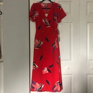 Red Floral Maxi Dress